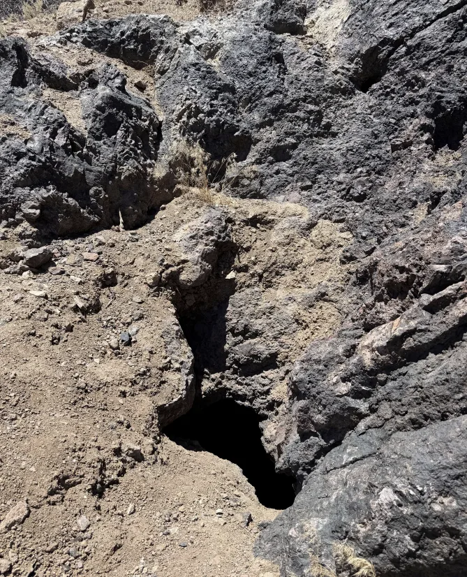 Historic workings on the mineralized zone; development consists of two adits.
